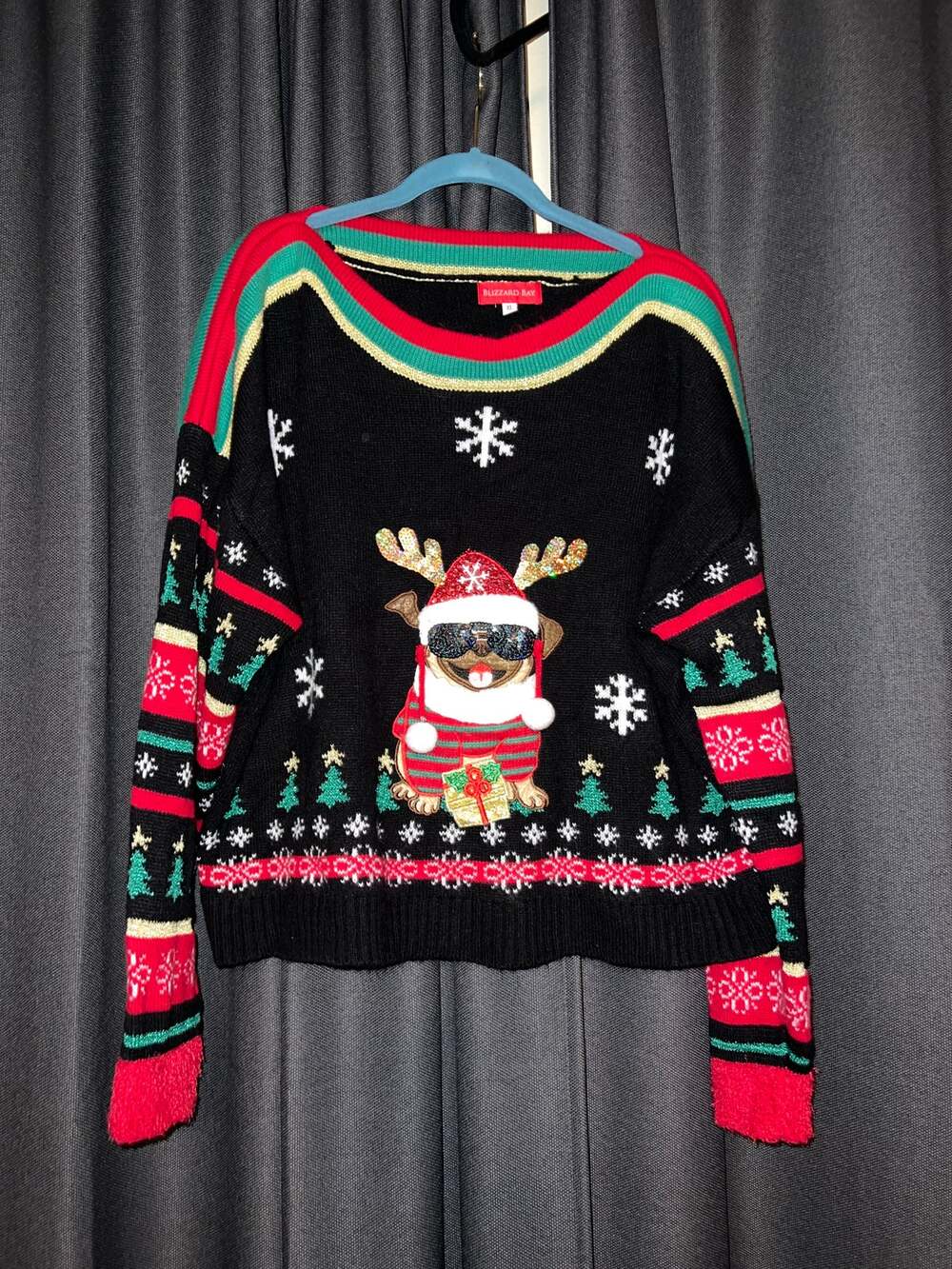 Ugly Christmas Sweater Xmas Size XL Dog